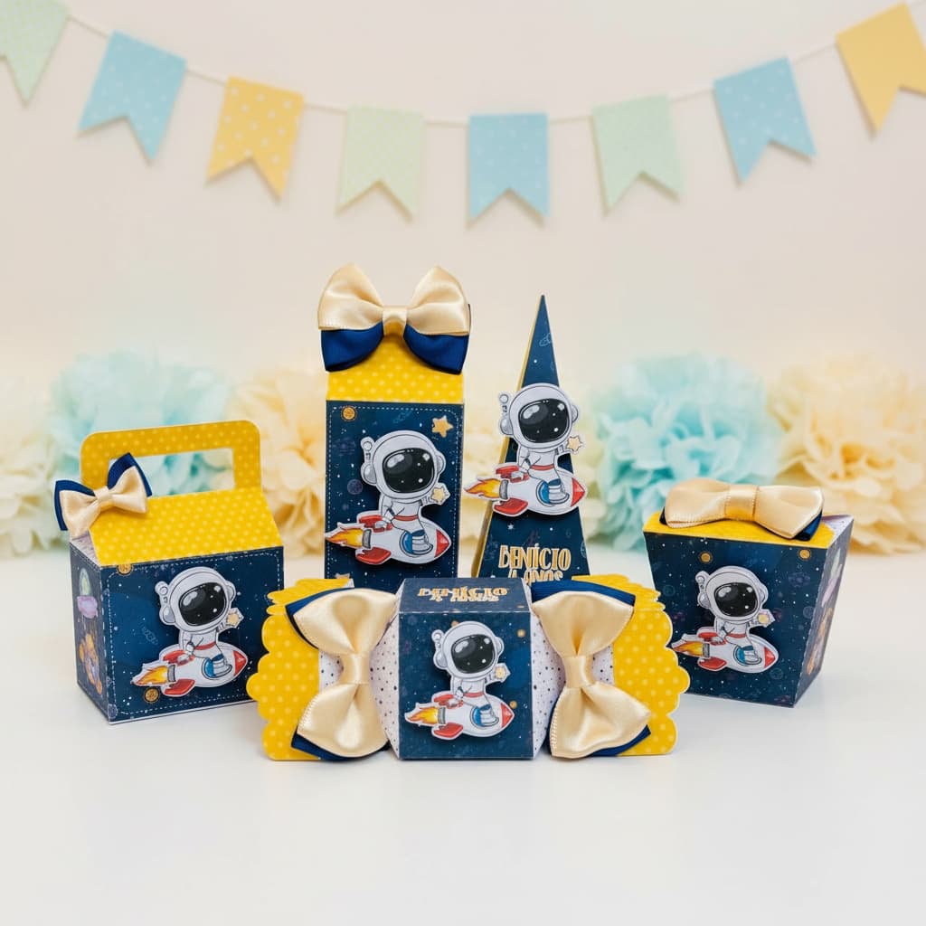 Astronauta Kit festa personalizado Lembrancinha Aniversário Infantil