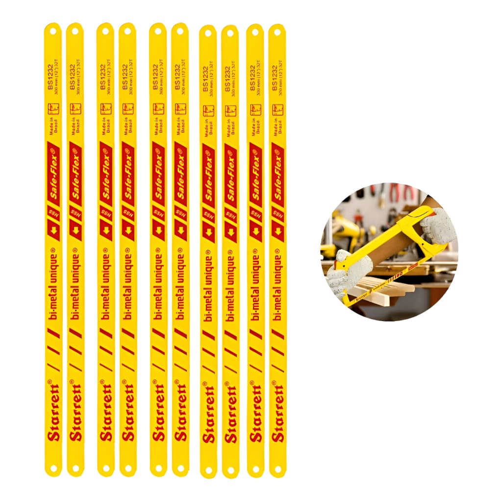 Kit de 15 Lâminas Bimetal para Serra Manual 12" 18 Dentes BS1218 STARRETT