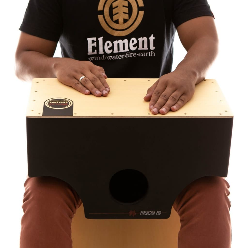 CAJON DE COLO TRADICIONAL ELETRICO PRETO | NATURAL - KIT MA