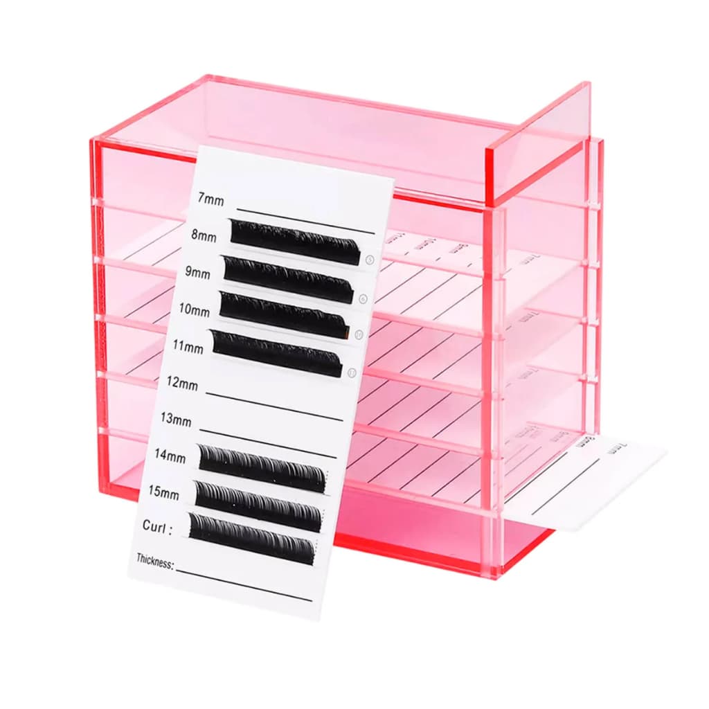 Caixa Organizadora Porta Cílios Acrílico Lash Box 5 Placas