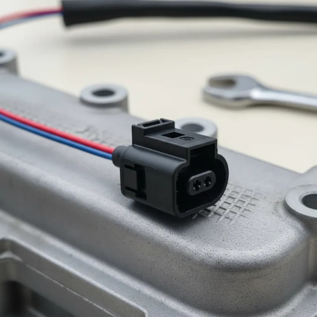 Conector Chicote Plug Do Sensor Temperatura Cinza 2 vias Gol Gv Saveiro Voyage Polo