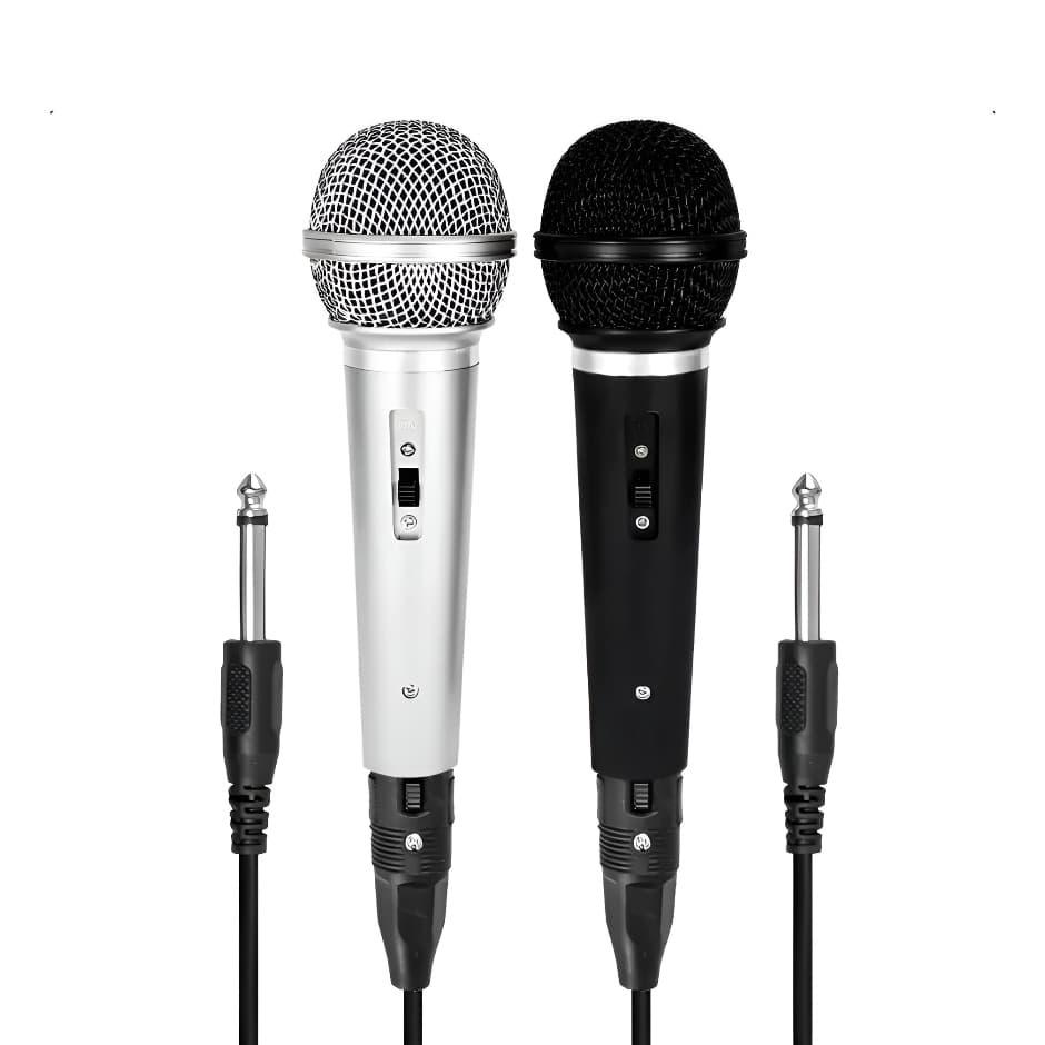 Microfone Profissional De Mão Dinâmico Karaokê Mt-1018 Tomate CABO P10 2M Dj Festa COR ALEATÓRIA