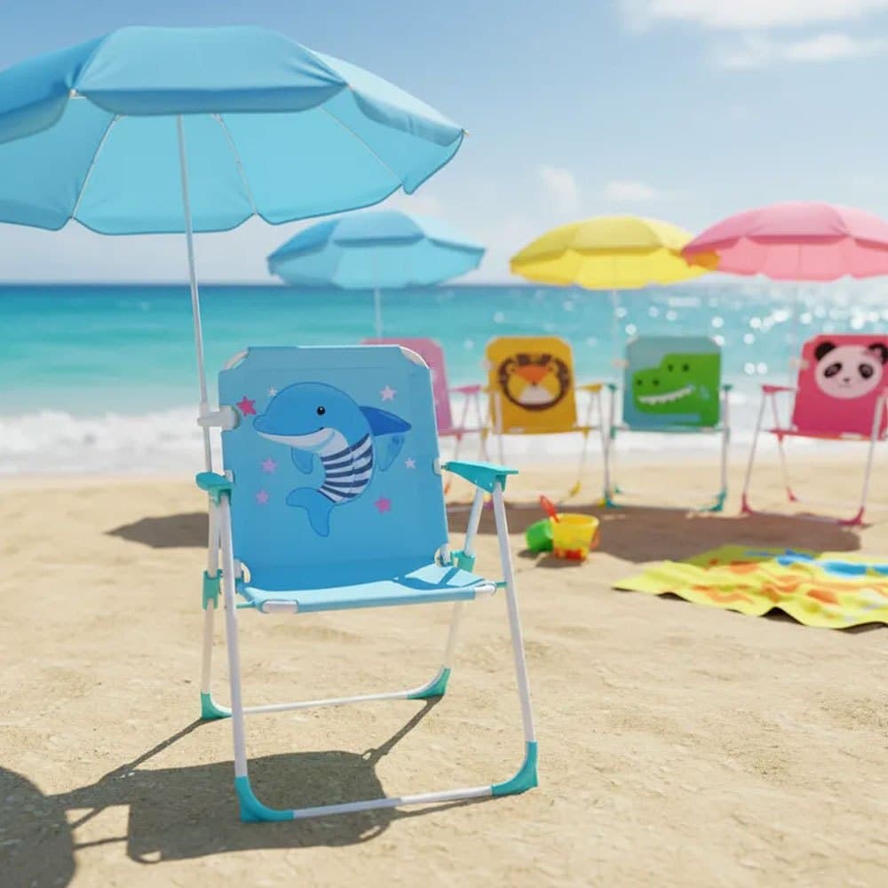 Cadeira Infantil P/ Piscina Praia  Com Guarda Sol Removível