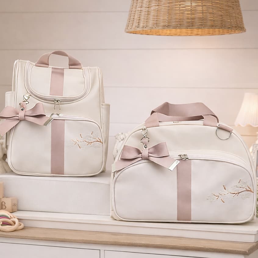 Bolsa Maternidade Kit 3 Peças Mochila 2 Em 1 Conjunto Mamãe Bebê Bolsa.