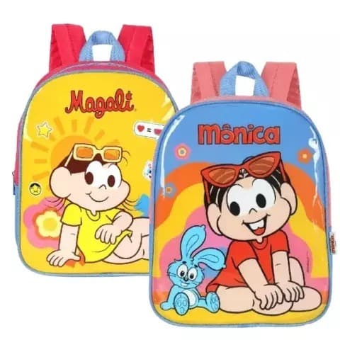 Mochila De Costas Mônica/Magali Escola/Creche Escolar, Passeio Kids Luxcel
