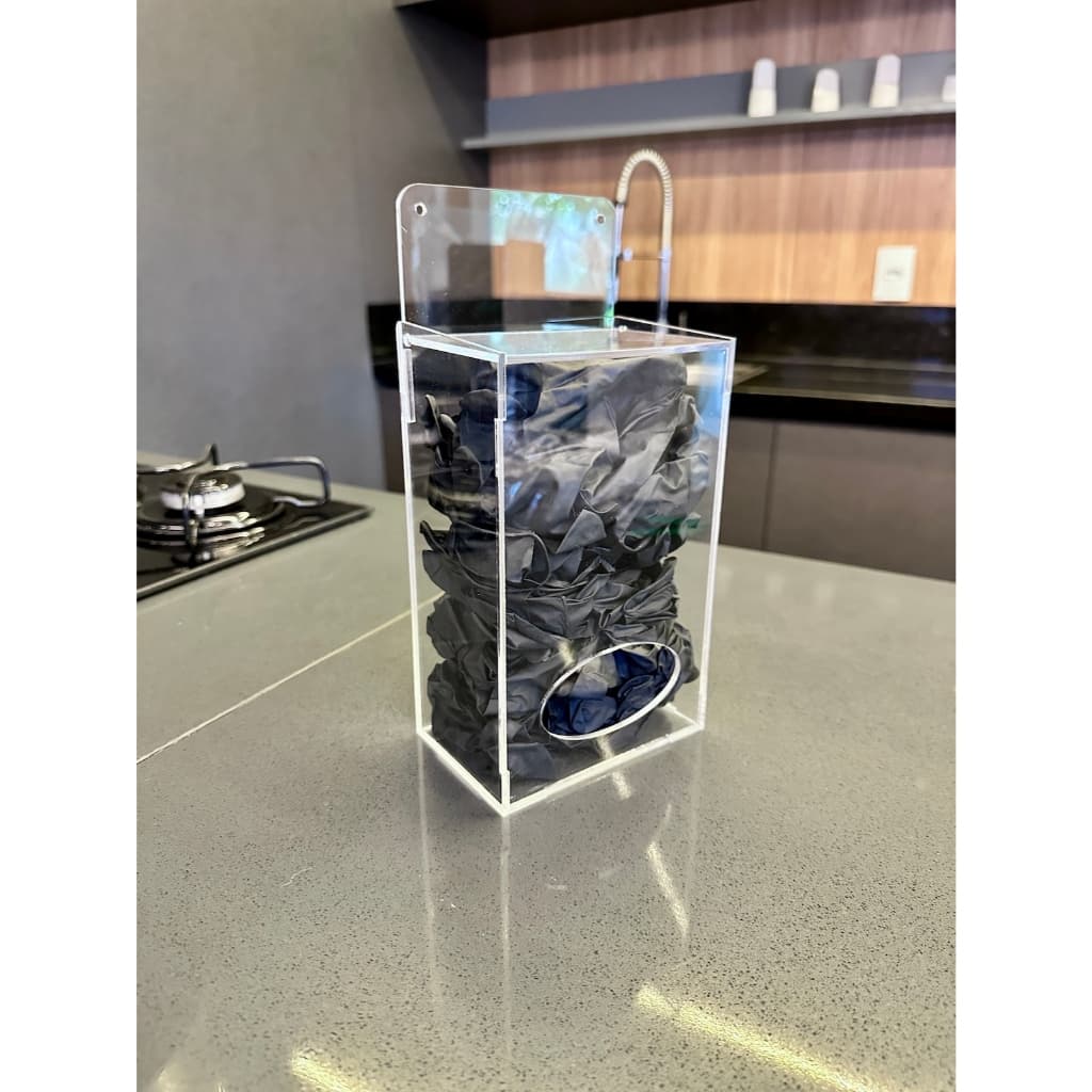 Suporte Dispenser Acrílico de Parede para Luvas de Procedimento e EPIs Descartáveis
