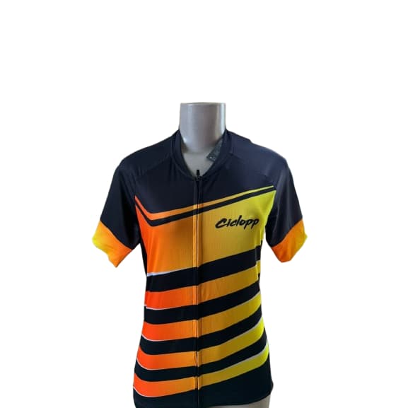 Camisa ciclismo feminina stark laranja Ciclopp