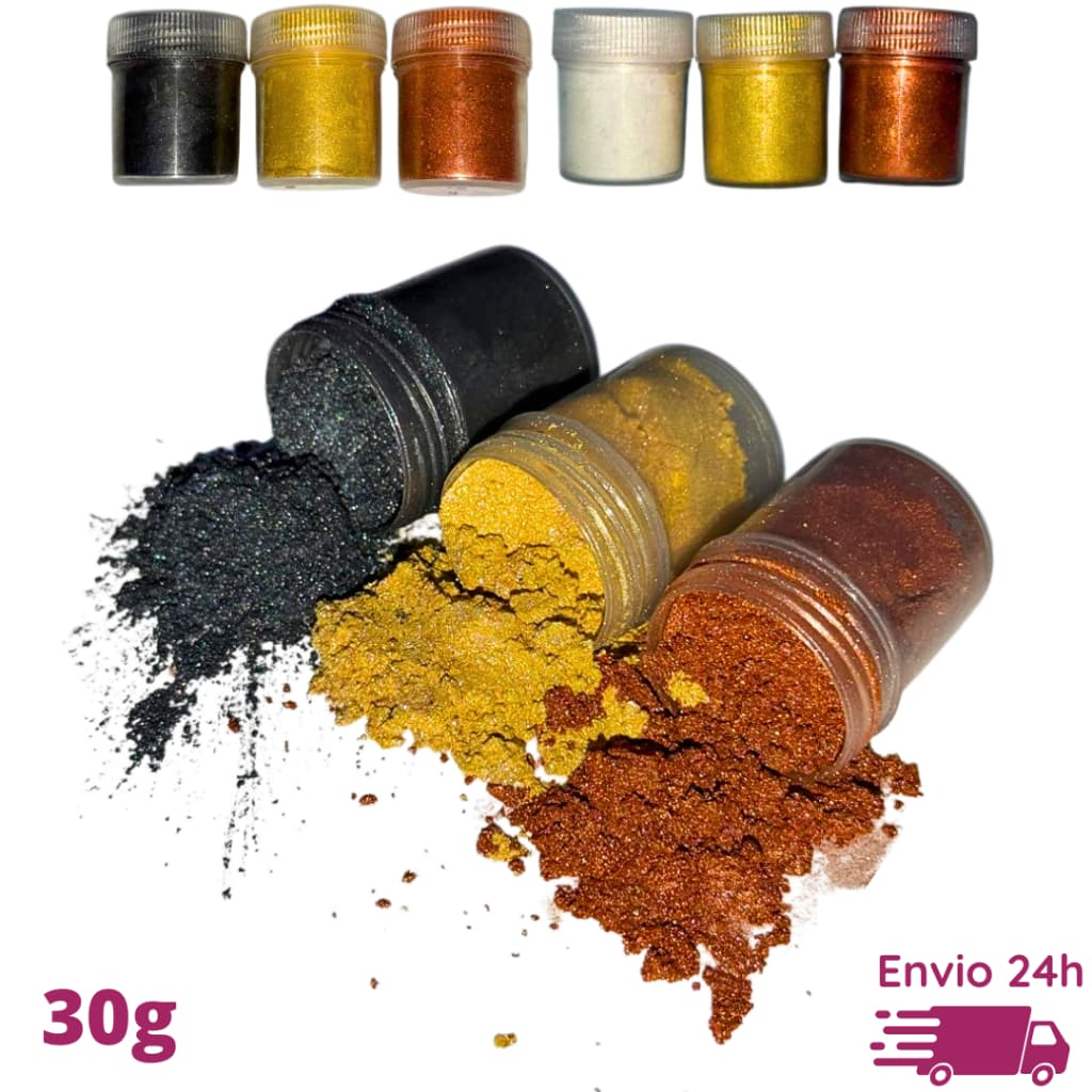 30g pigmento metalico perolado natural dourado preto bronze resina epóxi artesanato glitter diy vela