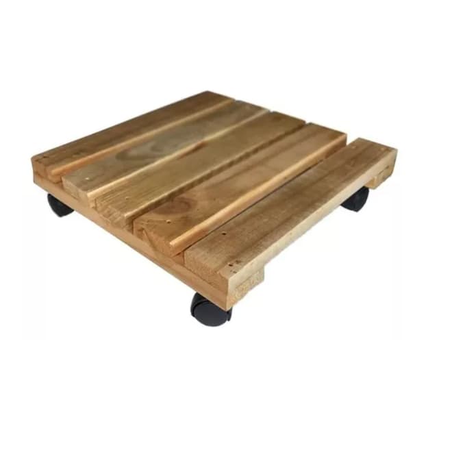 Deck Modular Suporte com rodinhas/fixo para Vasos e Botijão de Gás Madeira Pinus