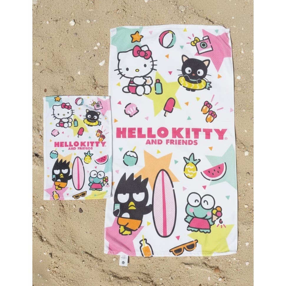 Kit Toalhas Hello Kitty & Amigos: 1 Banho (60x110cm) + 1 toalha Lancheira (27x47cm)Estampa (My Melody/BadtzMaru)BeneCasa