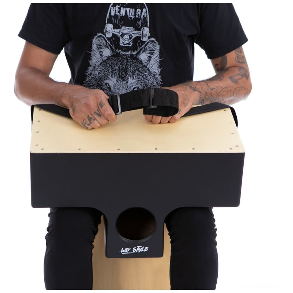 CAJON DE COLO WD STYLE ACUSTICO PRETO | NATURAL - KIT MA.