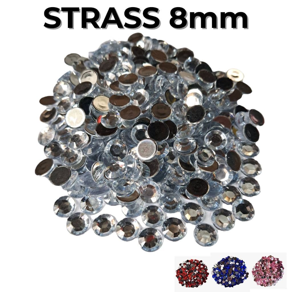 Chaton Strass Redondo 8mm Artesanato Colagem Sem Furo 200un