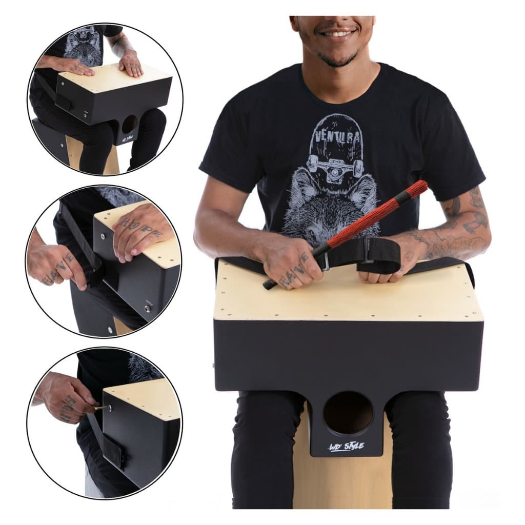 CAJON DE COLO WD STYLE ELETRICO  PRETO | NATURAL - (MA|V1).