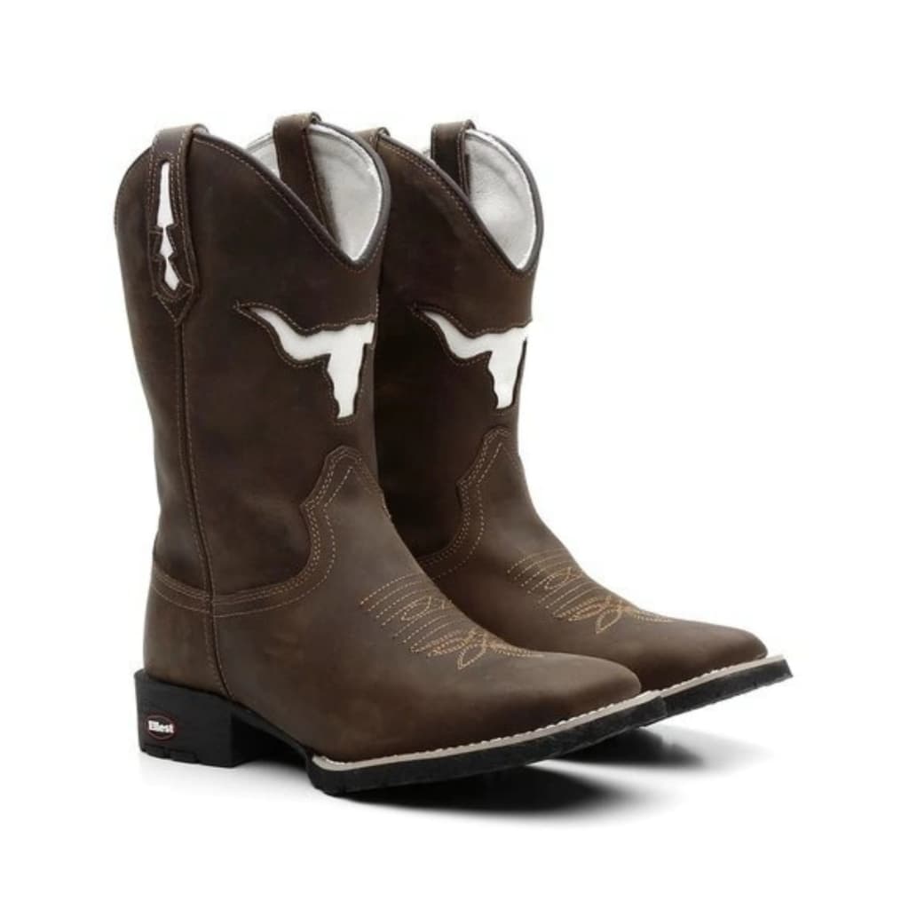 Bota Texana Boi Branco + Embalagem para presente