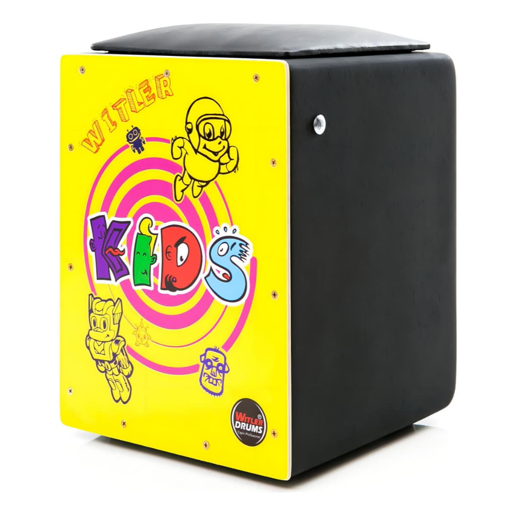 CAJÓN INFANTIL INSTRUMENTO MUSICAL PARA CRIANÇA | AMARELO
