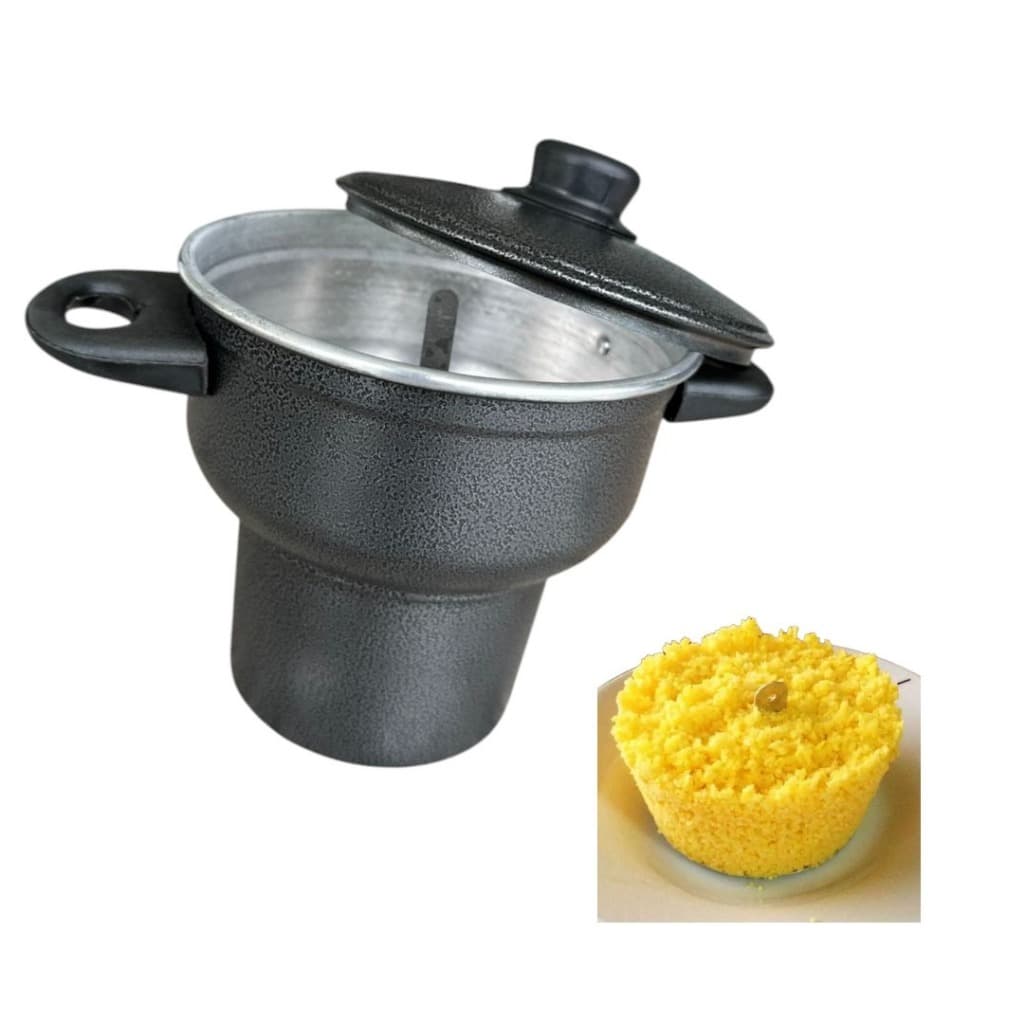 Cuscuzeira Tampa  Aluminio 16cm Craqueado Cuscuz Nordestino /Paulista A Vapor Cozinha Legumes Batata