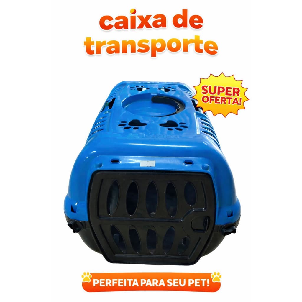 Caixa de Transporte Jel Plast para Cães e Gatos | Resistente, Ventilada e Segura | Ideal para Viagem e Veterinário