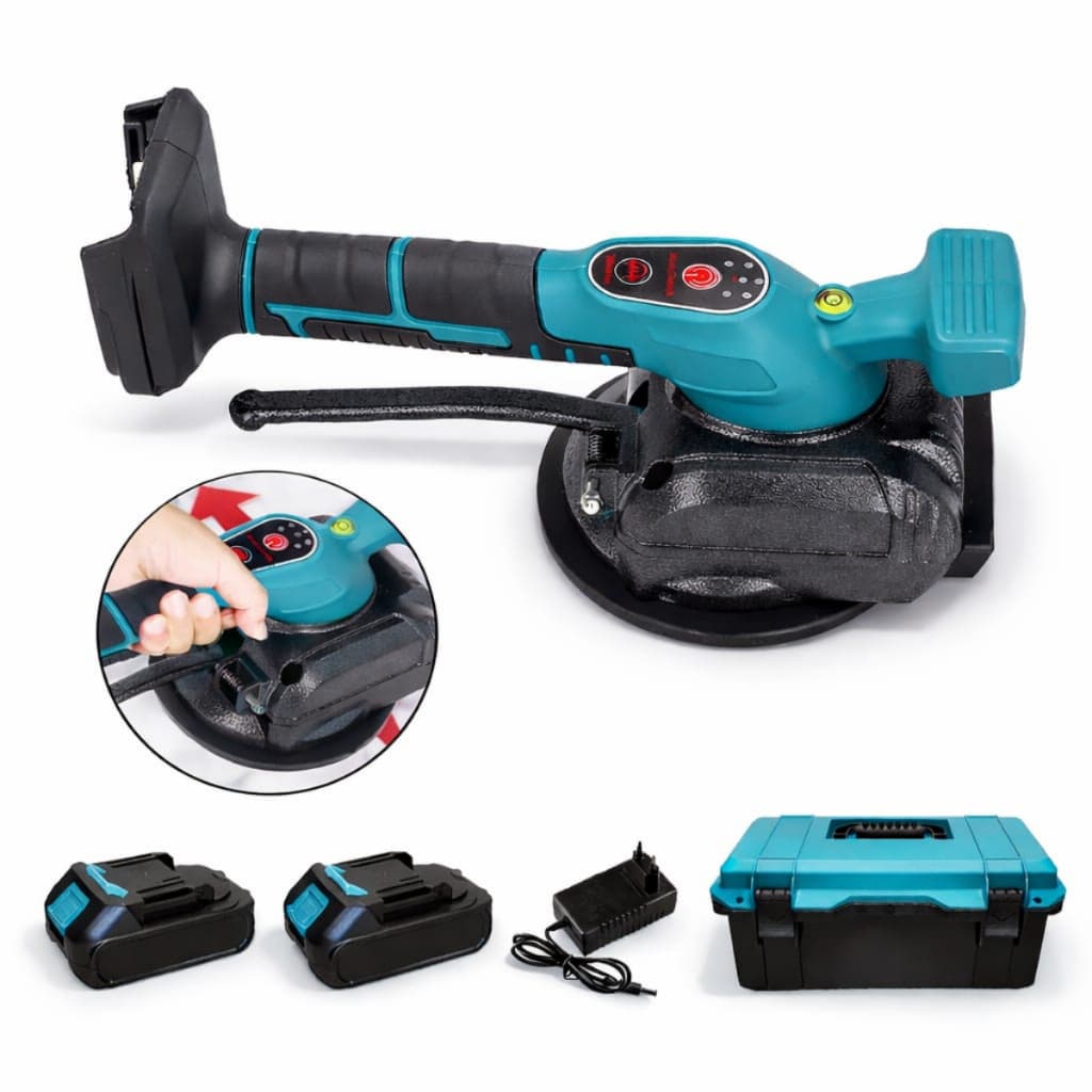 Máquina Assentadora Vibratória de Cerâmica e Azulejos com Ventosa Elétrica 2 Baterias 48V