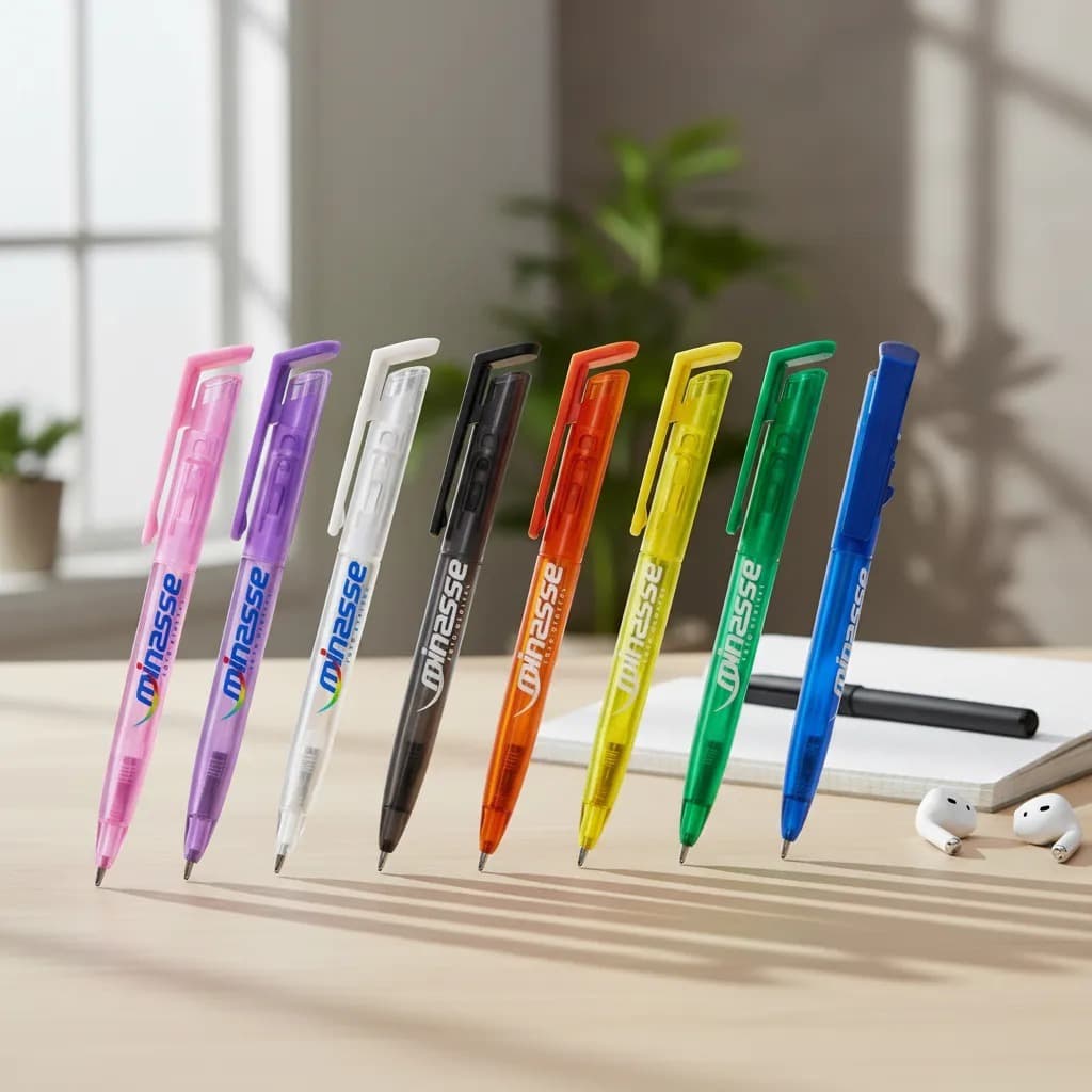 50 Canetas Mod. 1098 Brindes Personalizados Impressão Color