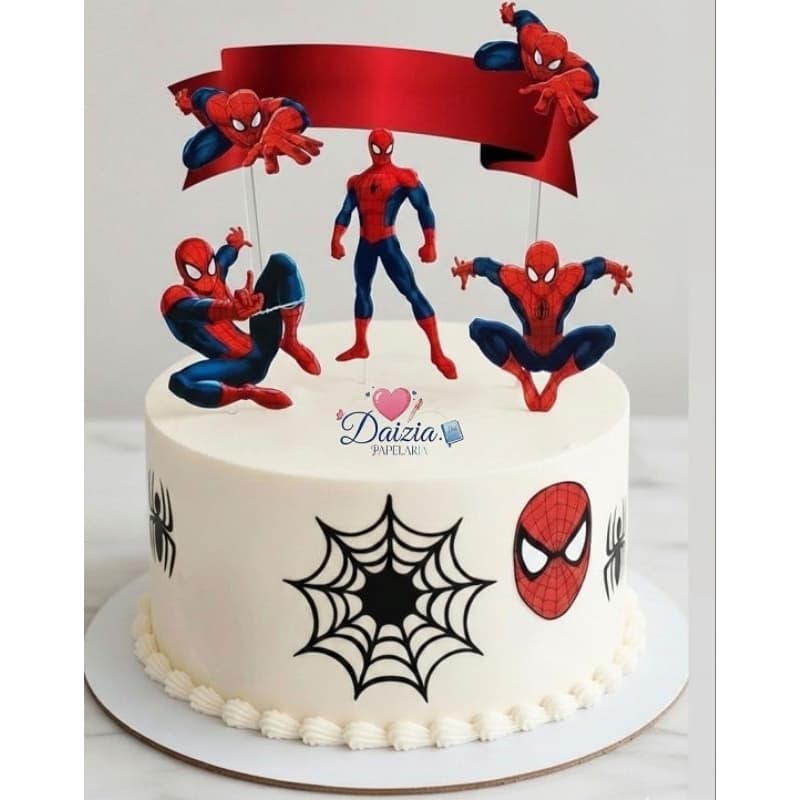 Topo de Bolo Homem Aranha personalizado para bolo de aniversário Personalizado Diversos Modelos Envio Rápido!