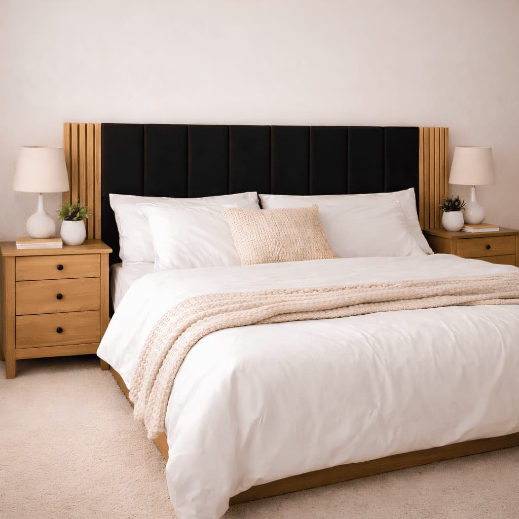 Cabeceira De Cama + Painel Decorativo De Ripado - Envio Imediato!