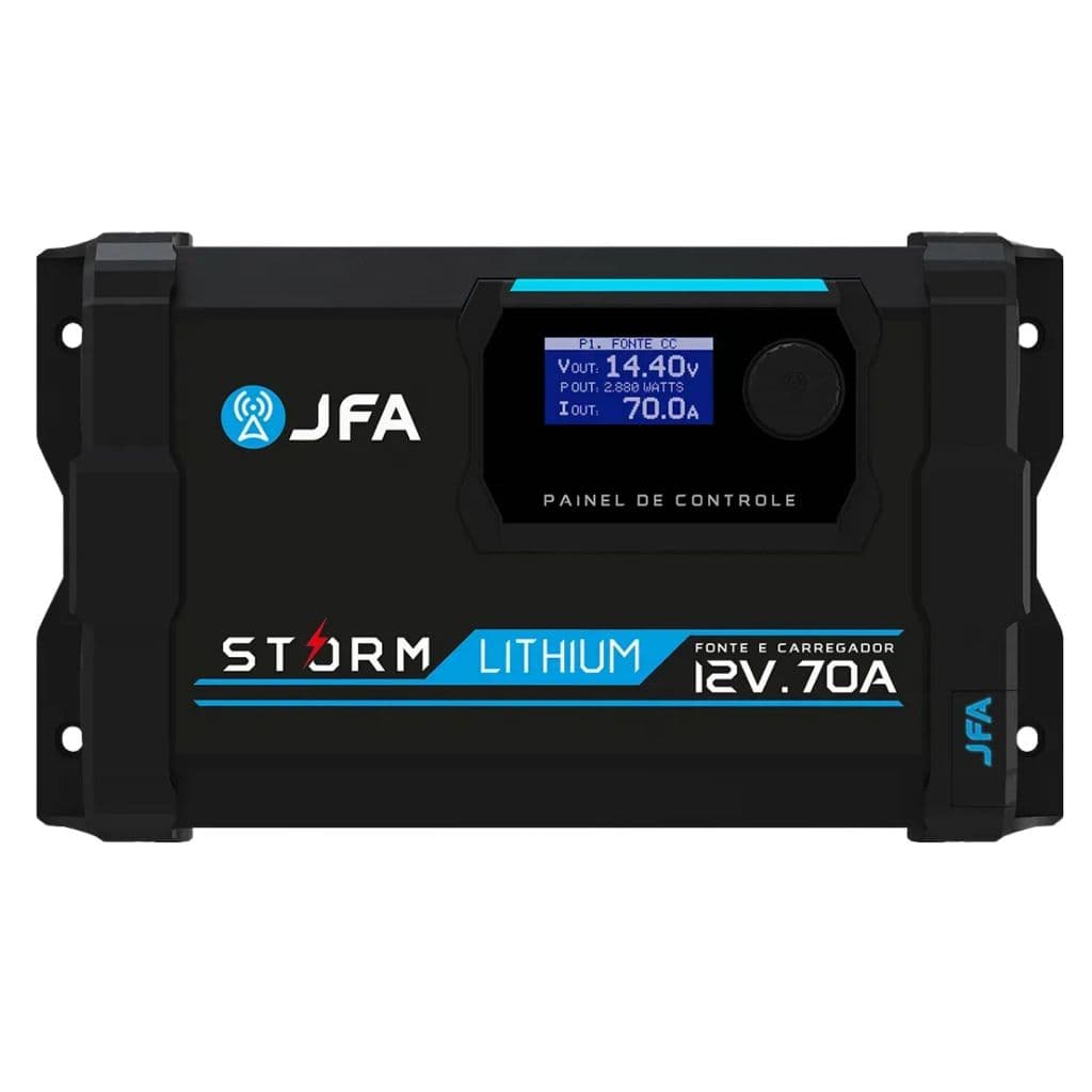 Fonte Carregador JFA 70A Storm Lithium Bateria Lítio Bivolt