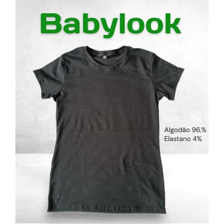 Blusa de Viscolycra modelo baby look malha algodão com elastano cor preto excelente caimento e veste super bem valoriza