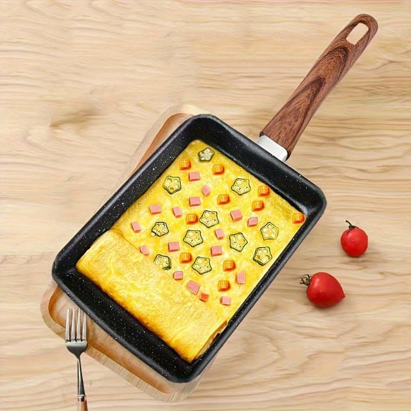 Panela frigideira Japonesa Antiaderente quadrada para Omelete