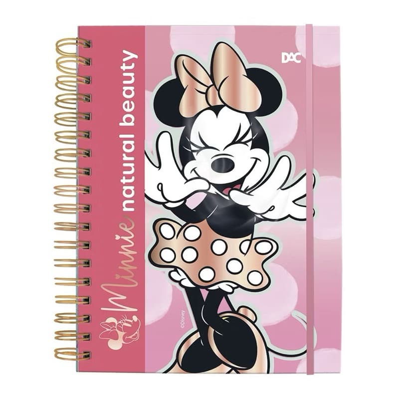 Caderno Capa Dura Smart Universitário Disney Minnie 80 Folhas Escolar - Dac
