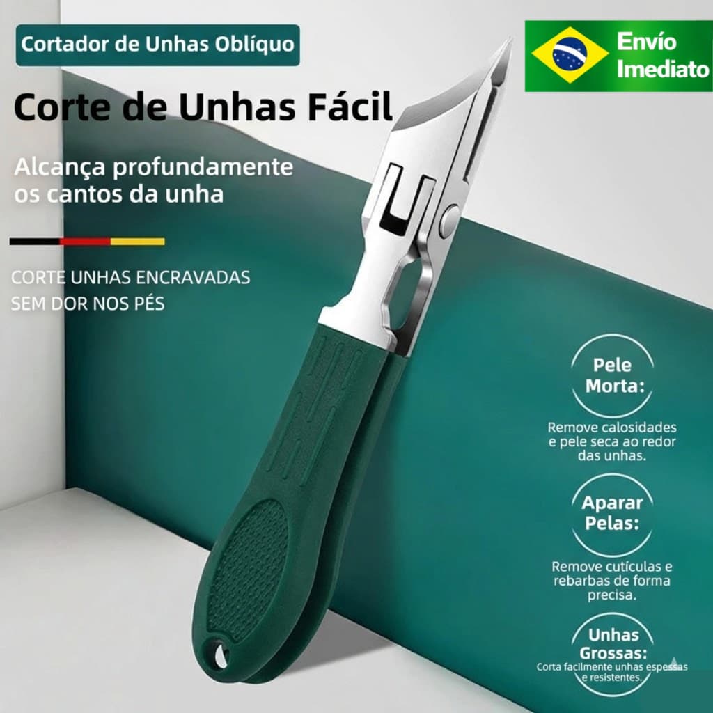 Cortador De Unhas Oblíquo De Bico Longo E Pontiagudo Encravadas De Aço Inoxidável Grande Abertura