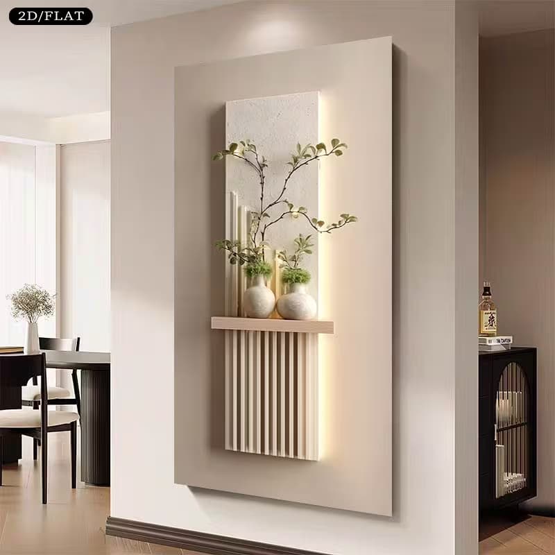 Quadro Decorativo Design Contemporâneo com Iluminação de Fundo