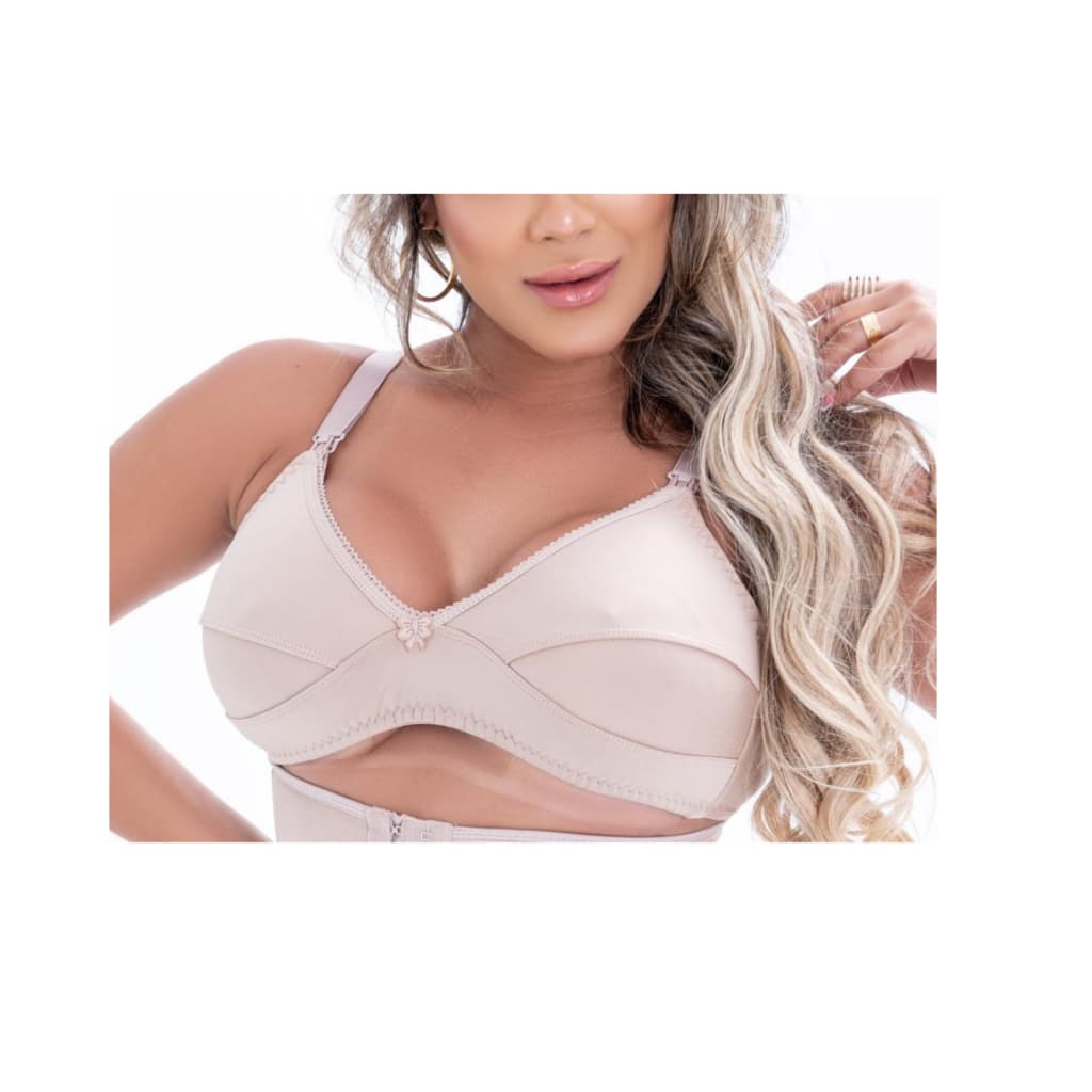 Sutiã Plus Size Reforçado Alça Larga Push Natural Sem Bojo