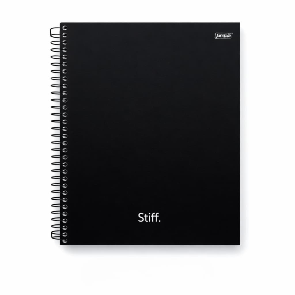 Caderno Universitário Preto Unissex 160 Folhas Capa Dura 10 Matérias