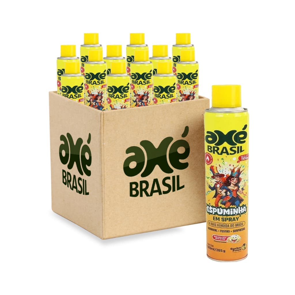 Kit Spray Espuma de Neve Artificial Carnaval, 500ml - Axé