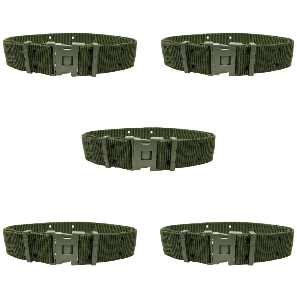 KIT 5 Cintos N.A de Serviço Conforto PREMIUM Campanha Militar Verde V.O