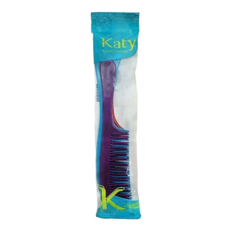 Kit Pente de Plástico Para os Cabelos Katy Profissional - Com 3 Pentes