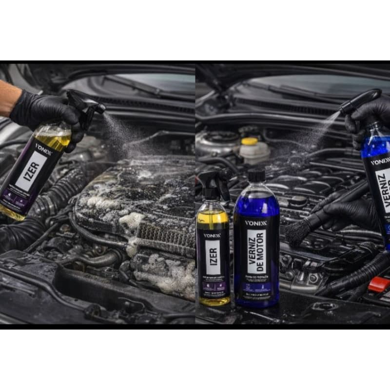 Kit Vonixx Izer + Verniz de Motor Proteção e Brilho Profissional Automotivo
