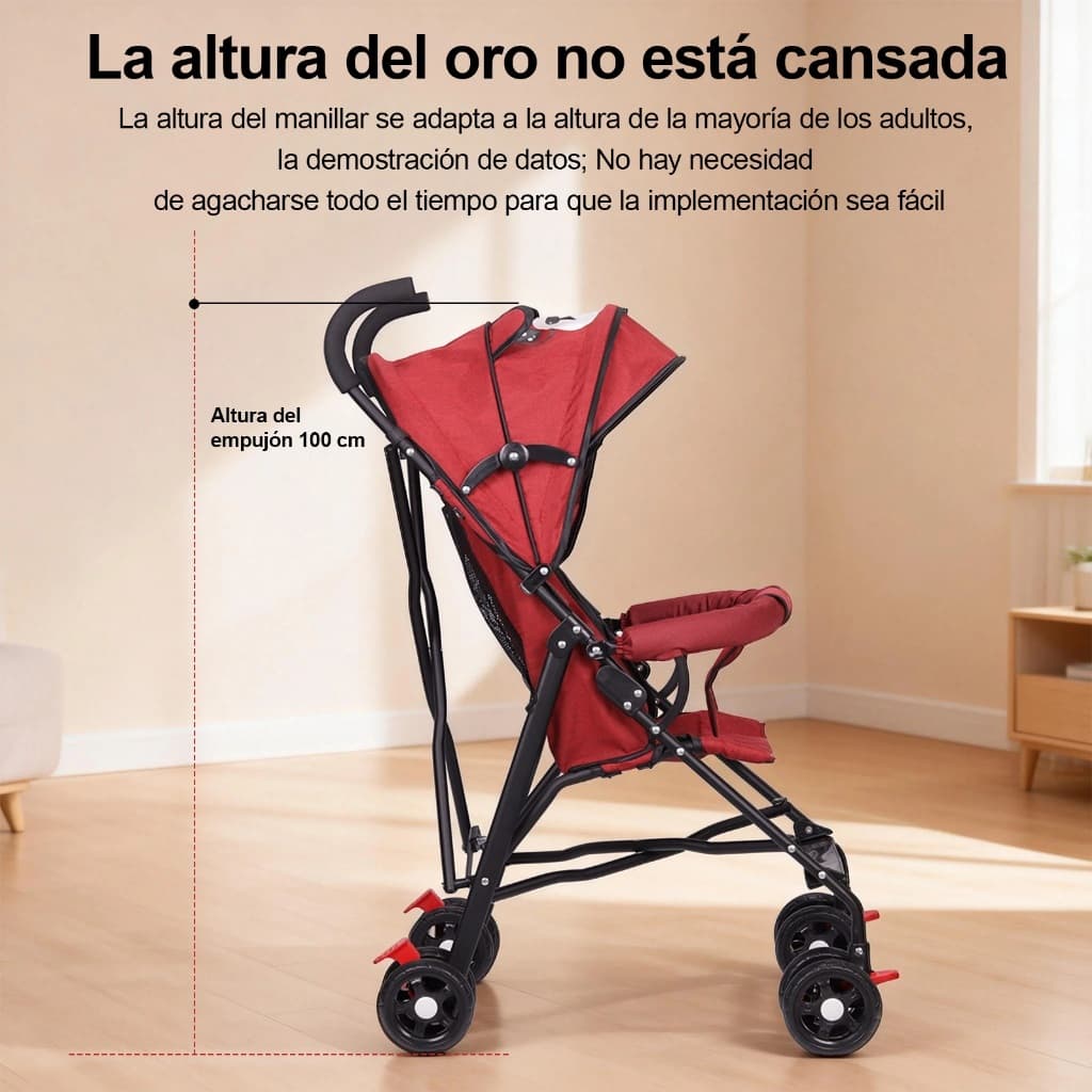 Carrinho de Bebê Leve e Pregável - Estilo Guarda-Chuva com Design Cartoon, Perfeito para Passeios