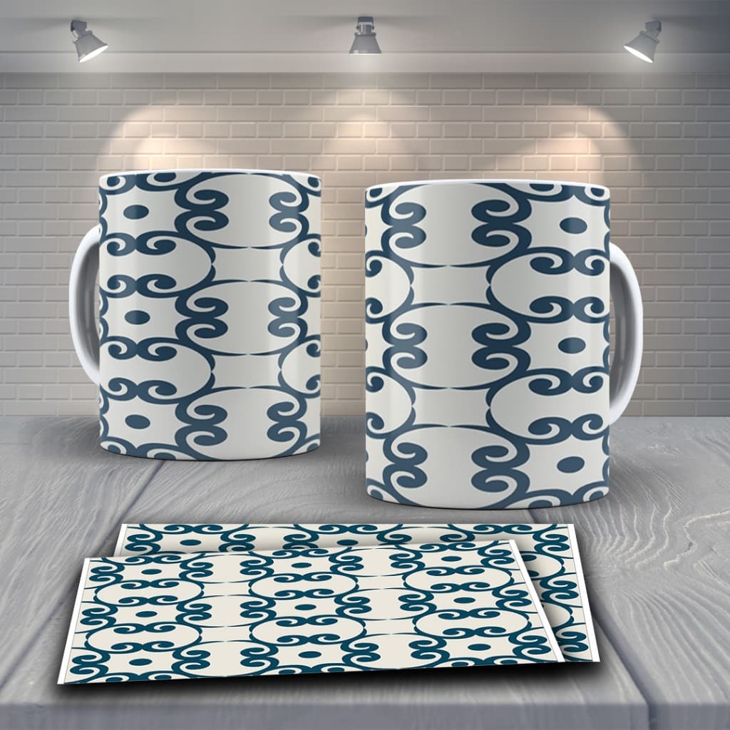 Caneca Personalizada Arte Tribal 325ml Porcelana ou Polímero Design Estilizado