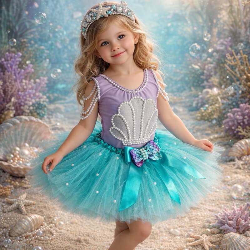 Fantasia de Sereia Infantil Vestido Sereia