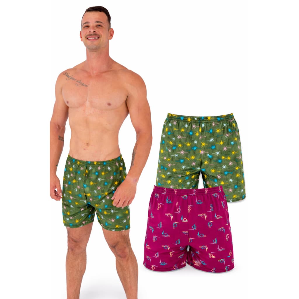 KIT 2 Samba Canção Masculino Adulto Pijama Traje de dormir Liganete Malha Fria Conforto Premium