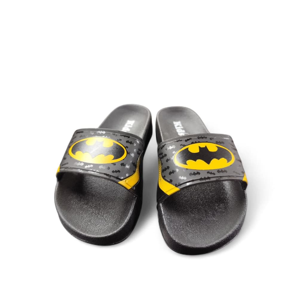 Chinelo Slide Preto Batman Infantil Confortável