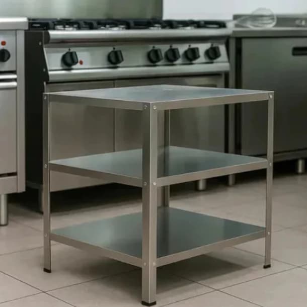 Mesa em Aço Galvanizado 90x50x81cm Profissional Reforçada