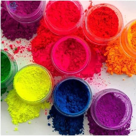 Pó Neon Maquiagem Artística e Unhas - Kit 6 Cores Vibrantes