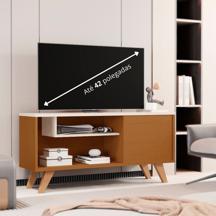Bancada para TV até 45 Polegadas em MDF para Sala e Quarto