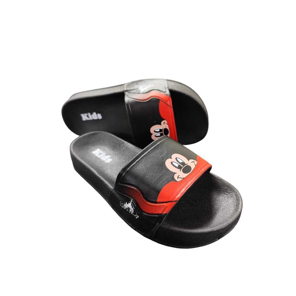 Chinelo Slide Kids Menino Preto Antiderrapante Mickey Personagem