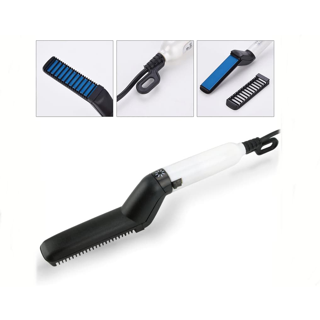 Prancha Cabelo Alisadora Barba Escova Modeladora Masculino