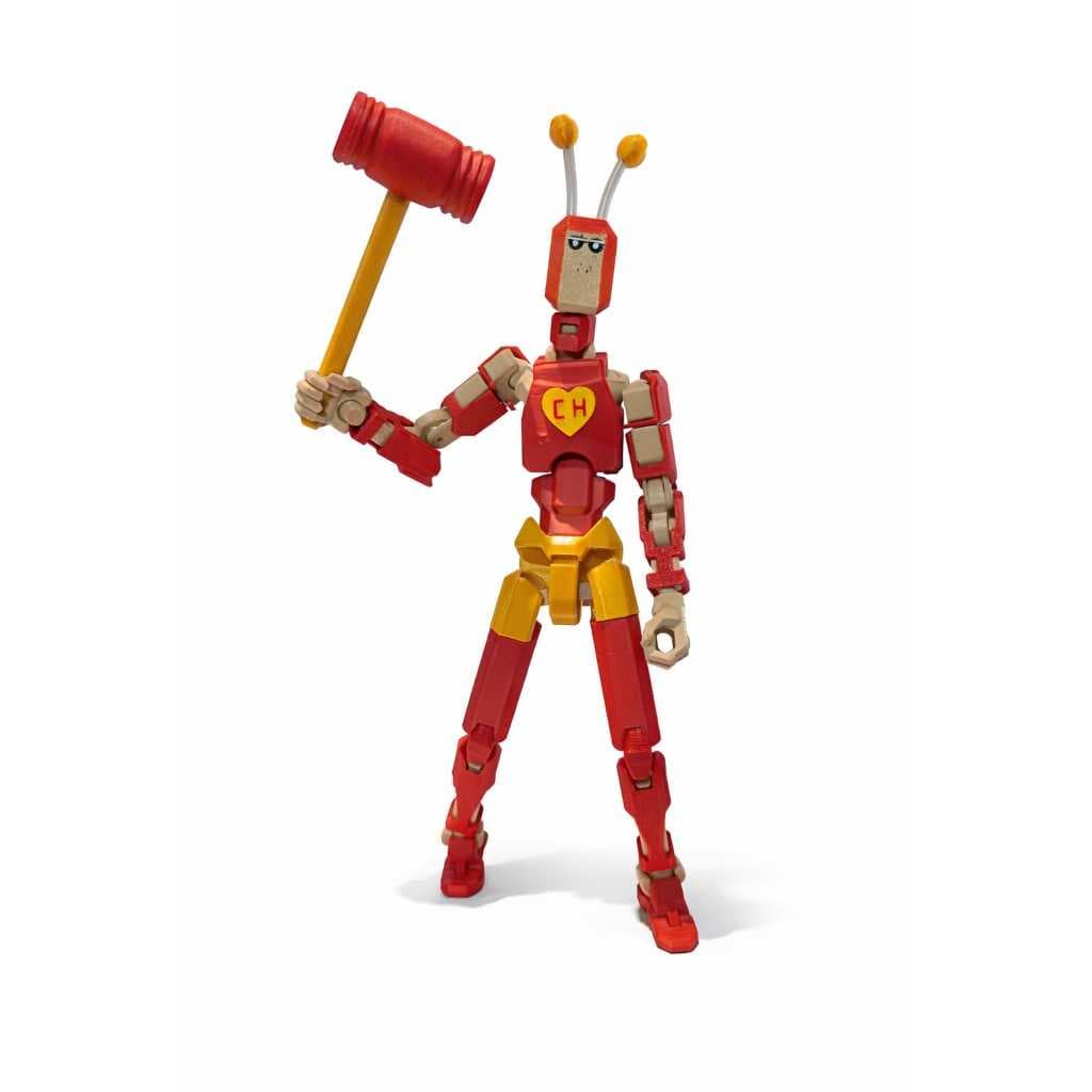 Boneco Colecionável em Termoplástico Heroi vermelho engraçado – 15 cm