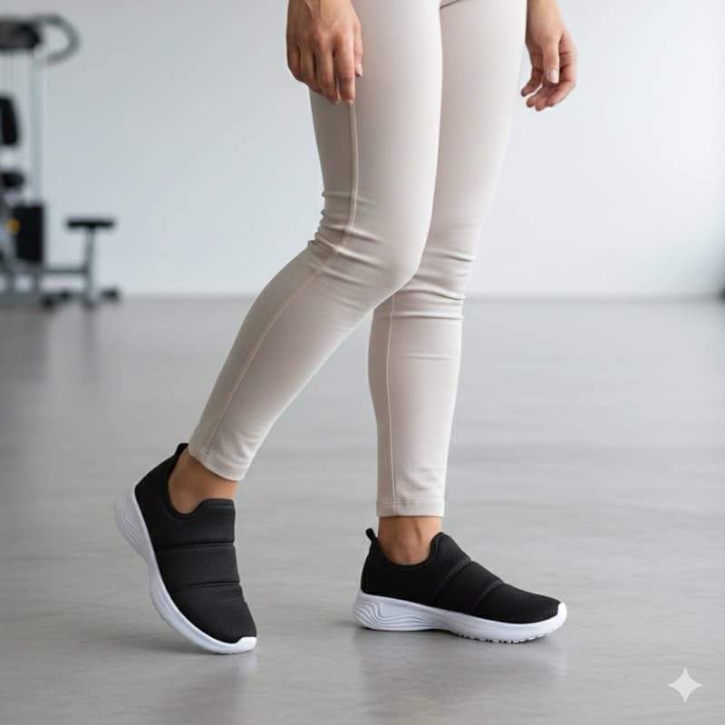 Promoção Tenis Sneaker Feminino Masculino Slip on academia caminhada calce fácil leve