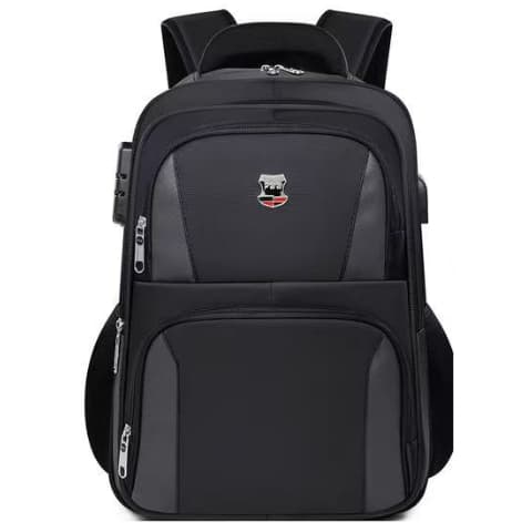 Mochila Grande Impermeável Faculdade Executivo Reforçada Notebook Cadeado com Bolso Anti-furto 1820-1